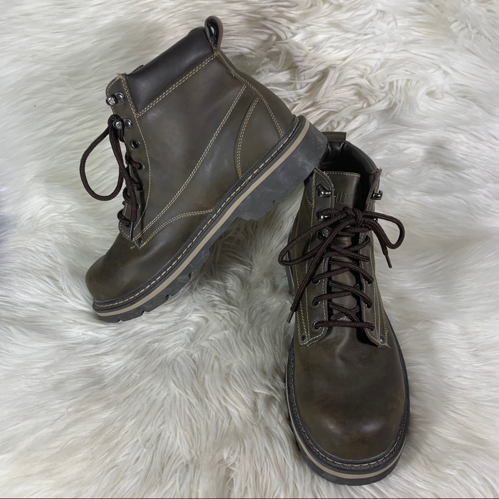 Rugged Outback Brown Leather Hiking Boot Mens 12